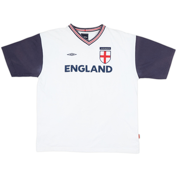 2002-04 England Umbro T-shirt en coton - 8/10 - (L)