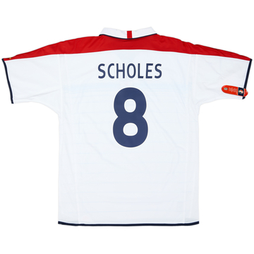 2003-05 England Maillot Domicile Scholes #8 (XL)
