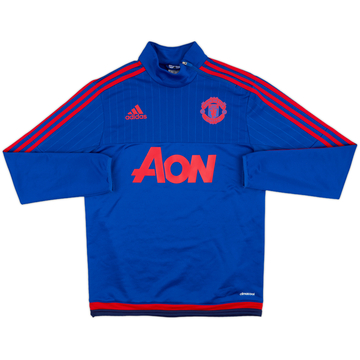 2015-16 Manchester United adidas Haut d'entraînement col zippé 1/4 - 8/10 - (S)