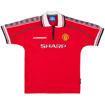 1998-00 Manchester United Maillot Domicile - 9/10 - (Garçons L)