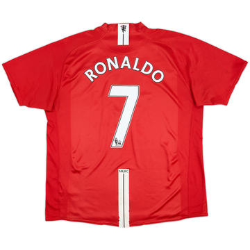 2007-09 Manchester United Maillot Domicile Ronaldo #7 - 6/10 - (XL)