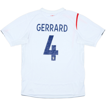 2005-07 England Maillot Domicile Gerrard #4 - 8/10 - (L)