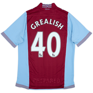 2013-14 Aston Villa Maillot Domicile Grealish #40 - 6/10 - (M)