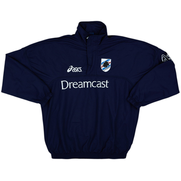 2000-01 Sampdoria Asics Haut d'entraînement 1/4 zip - 8/10 - (L)