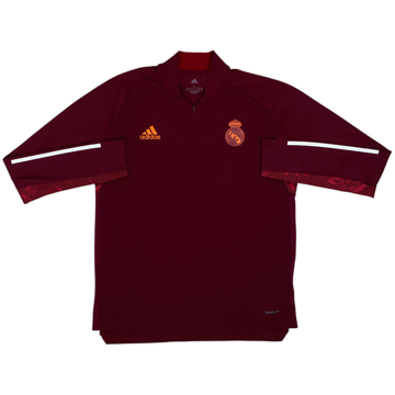 2020-21 Real Madrid adidas Haut d'entraînement 1/4 zip - 10/10 - (L)