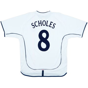 2001-03 Angleterre Maillot Domicile Scholes #8