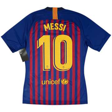 2018-19 Barcelona Maillot Domicile Version Joueur Messi #10 (M)