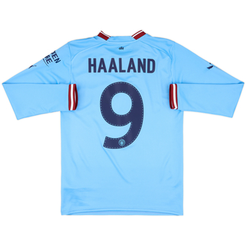 2022-23 Manchester City Maillot Domicile Manches Longues Haaland #9 - 10/10 - (S)