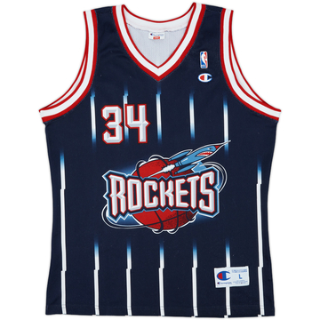 1995-01 Houston Rockets Olajuwon #34 Champion Maillot extérieur - 8/10 - (L)