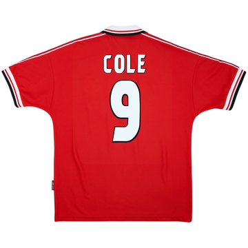1998-00 Manchester United Maillot Domicile Cole #9 - 9/10 - (L)