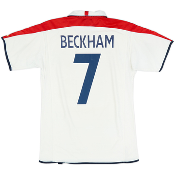 2003-05 England Maillot Domicile Beckham #7 - 5/10 - (M)