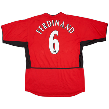 2002-04 Manchester United Maillot domicile Ferdinand #6 - 8/10 - (L)