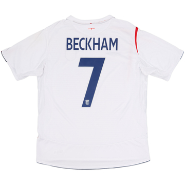 2005-07 England Maillot Domicile Beckham #7 - 6/10 - (XL)