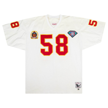 1994 Kansas City Chiefs D. Thomas #58 Maillot authentique Mitchell & Ness Extérieur 3XL