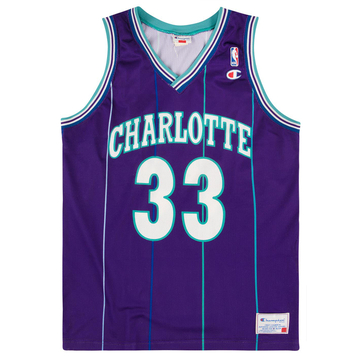 1994-95 Charlotte Hornets Mourning #33 Maillot Champion (Alternatif) S