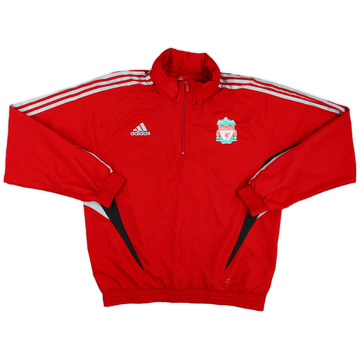 2008-09 Liverpool adidas Veste de pluie à capuche 1/4 Zip - 8/10 - (L/XL)