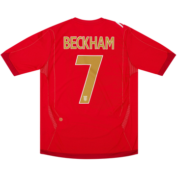 2006-08 England Away Shirt Beckham #7