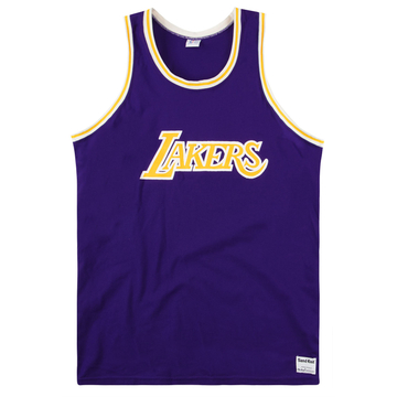 1980-86 LA Lakers MacGregor Sand Knit Maillot Extérieur XL