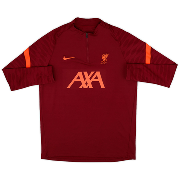 2021-22 Liverpool Nike Haut d'entraînement 1/4 zip - 9/10 - (L)