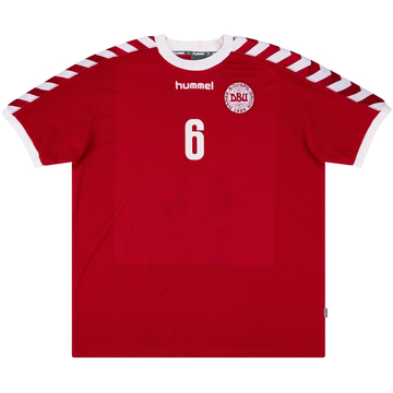 Maillot domicile Danemark 2003, version match, #6 (Helveg)