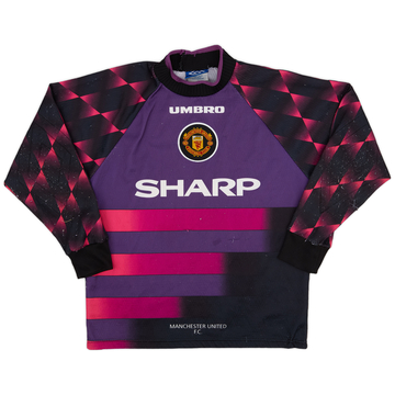 1996-97 Manchester United Maillot GK Violet - 5/10 - (Y)