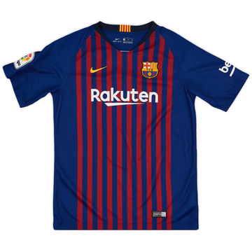 2017-18 Barcelona Maillot Domicile - 10/10 - (XL.Boys)