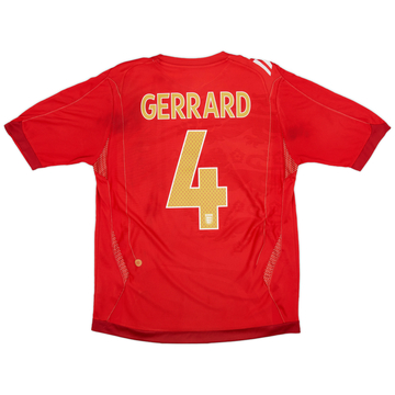 2006-08 England Maillot extérieur Gerrard #4 - 5/10 - (L)