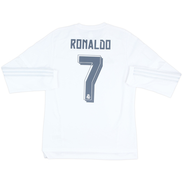 2015-16 Real Madrid Maillot domicile manches longues Ronaldo #7 - 7/10 - (M)