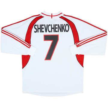 Maillot AC Milan extérieur ML version joueur 2000-02 Shevchenko #7 (XL)