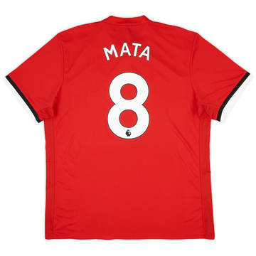 2017-18 Manchester United Maillot domicile Mata #8 (XL)
