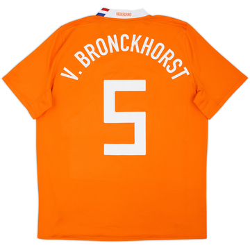 2008-10 Netherlands Maillot Domicile V. Bronckhorst #5 - 6/10 - (L)
