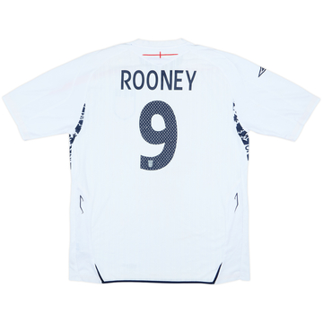 2007-09 England Maillot Domicile Rooney #9 - 6/10 - (XL)