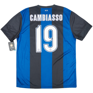 2012-13 Inter Milan Maillot Domicile Cambiasso #19 (L)