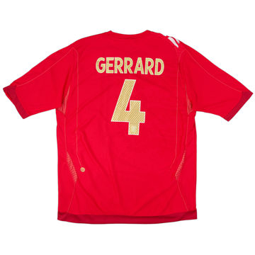 2006-08 England Maillot extérieur Gerrard #4 - 6/10 - (XL)