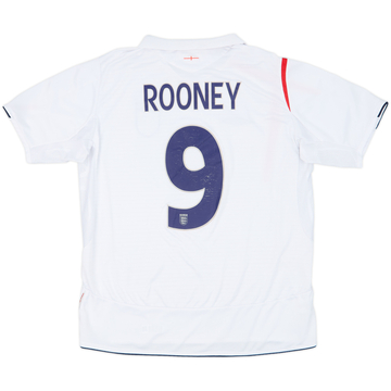 2005-07 England Maillot Domicile Rooney #9 - 6/10 - (XL)