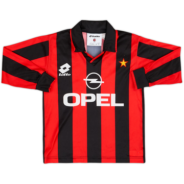 1994-95 AC Milan Maillot Domicile L/S - 9/10 - (8-9 ans)
