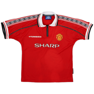 1998-00 Manchester United Maillot Domicile - 8/10 - Garçon S
