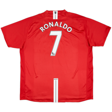 2007-09 Manchester United Maillot Domicile Ronaldo #7 - 6/10 - (3XL)
