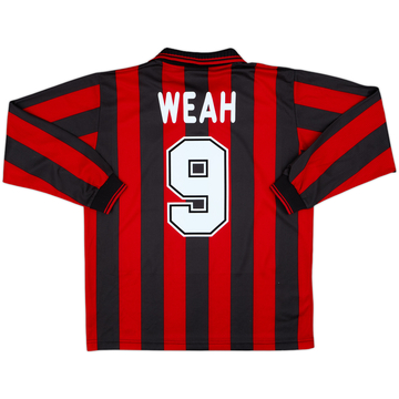 1997-98 AC Milan Maillot domicile manches longues Weah #9 - 8/10 - (M)