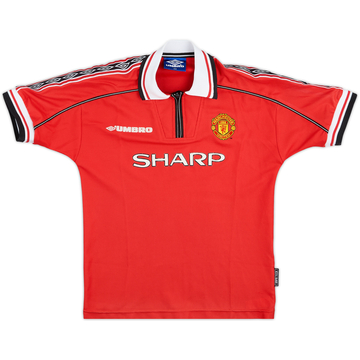 1998-00 Manchester United Maillot Domicile - 7/10 - (L.Boys)