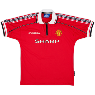 1998-00 Manchester United Maillot Domicile - 9/10 - (Garçons L)