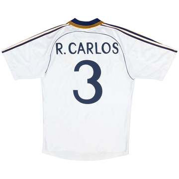 1998-00 Real Madrid Maillot Domicile R.Carlos #3 - 8/10 - (M)
