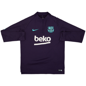 2018-19 Barcelona Nike Haut d'entraînement 1/4 Zip - 9/10 - (L)