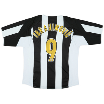 2004-05 Juventus Maillot Domicile Ibrahimovic #9 - 4/10 - (XL)
