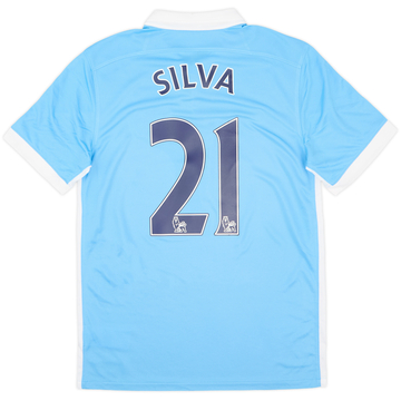 2015-16 Manchester City Maillot domicile Silva #21 - 9/10 - (S)