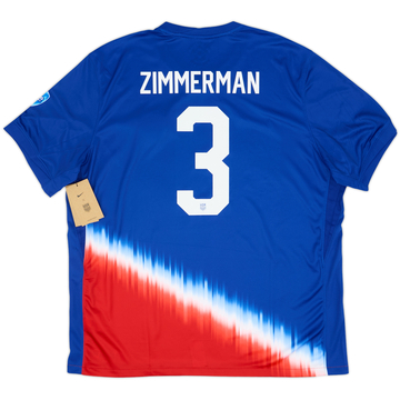 Maillot extérieur USA 2024-25 Zimmerman #3 (XXL)