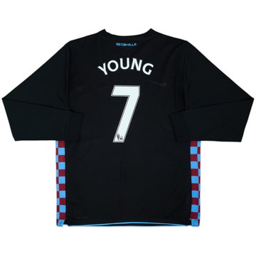 2010-11 Aston Villa Maillot extérieur manches longues Young #7 - 8/10 - (XL)