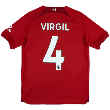 2022-23 Liverpool Maillot Domicile Virgil #4 - 9/10 - (XL.Boys)