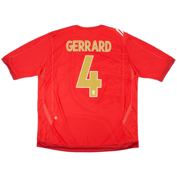 2006-08 England Maillot extérieur Gerrard #4 (XXL)