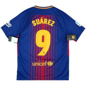 2017-18 Maillot Domicile Barcelona Suarez #9 (M)